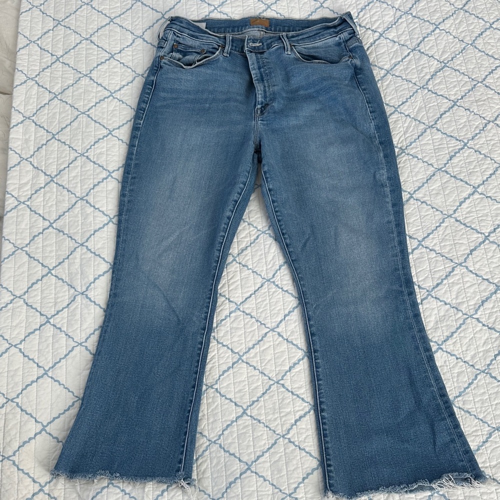 MOTHER Sky Blue Ankle Jeans
